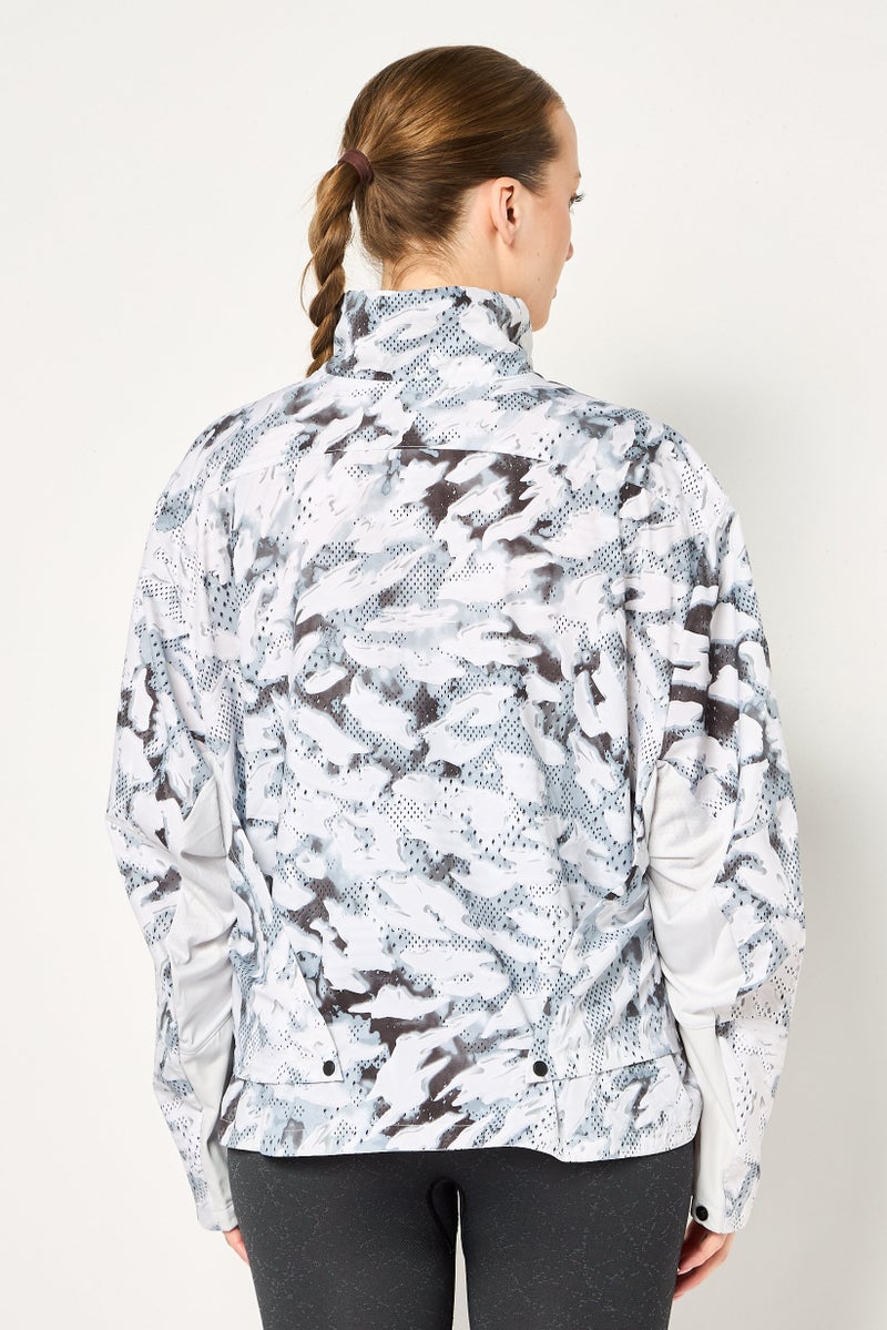 Adidas Women Sportswear Fit Camouflage Training Jackets, Multicolor - Image 3