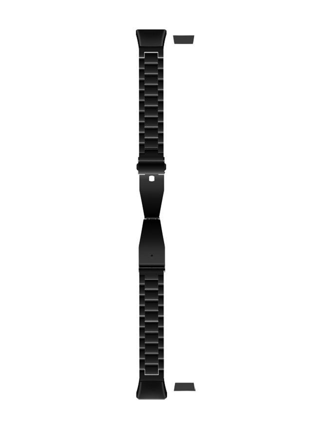 NIBEMINENT Replacement Metal Strap For Huawei Band 6 Black - Image 3