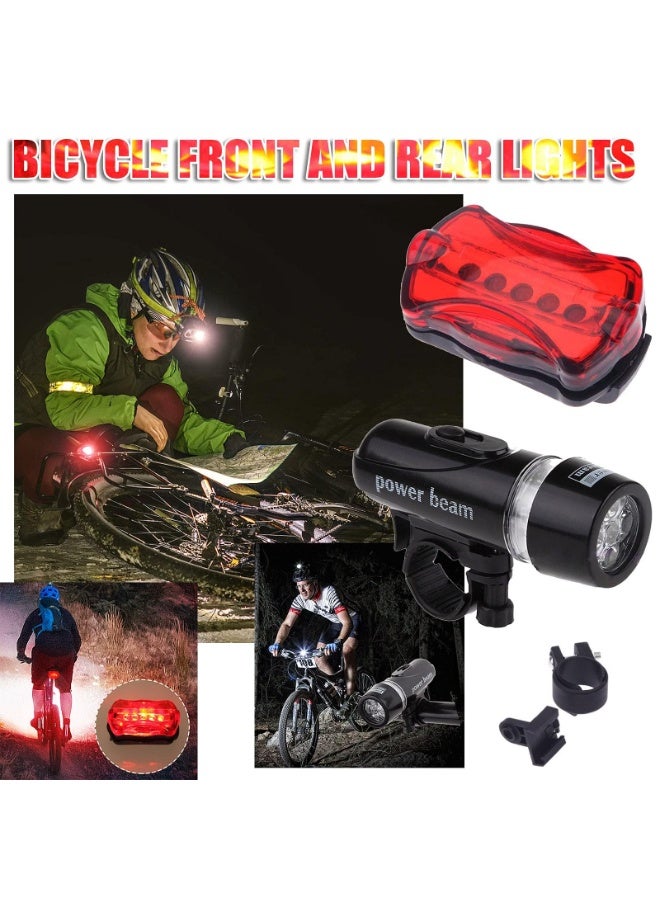 SUNSAR Bike Lights Set, LED Safety Light for Bicycle, Bicycle Headlight and Taillights Set, Fits All Mountain, Road Bike, Mountain Bike Night Riding Warning Front and Rear Light Set（Without battery） - Image 5