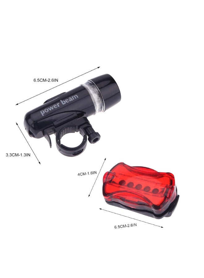 SUNSAR Bike Lights Set, LED Safety Light for Bicycle, Bicycle Headlight and Taillights Set, Fits All Mountain, Road Bike, Mountain Bike Night Riding Warning Front and Rear Light Set（Without battery） - Image 2