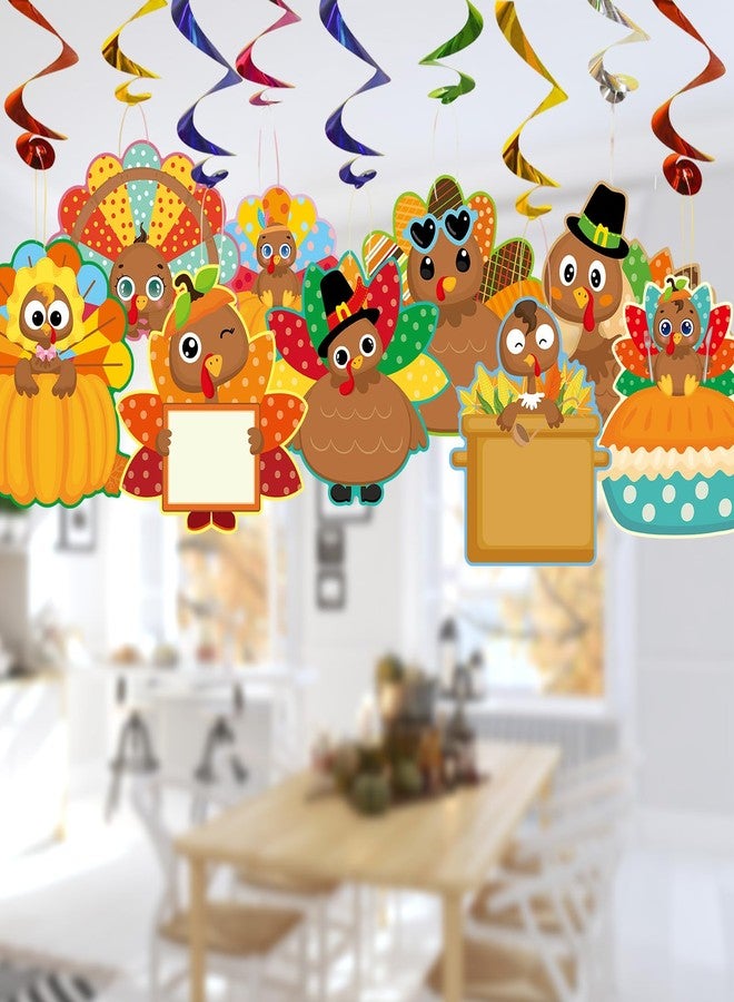 ceiba tree 54 Pcs Turkey Cutouts Thanksgiving Cut-Outs Fall Decor for Bulletin Board Classroom Party - Image 3
