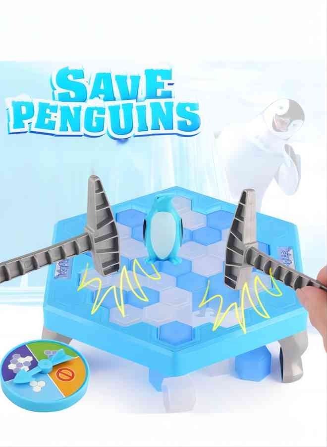 Save Penguin On Ice Game, Penguin Trap Activate Funny Family Party Ice Breaking Kids Puzzle Table Knock Block  - Image 1