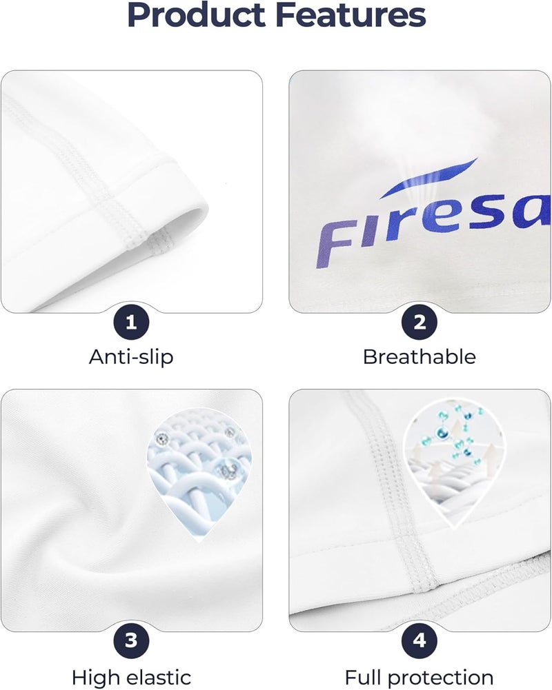 Firesara Fabric Swim Cap, High Elasticity Swimming Cap Keeps Hair Clean Breathable Fit Both Long Hair Short Hair, Swim Caps Woman Girls Men Kids One Size Hat - Image 2