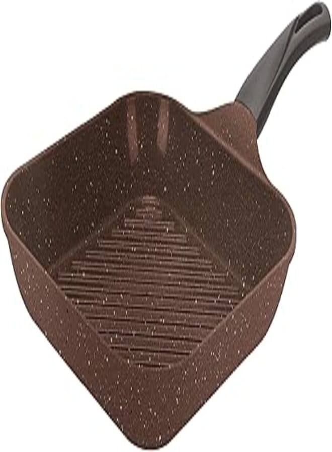 Master Granite Grill Pan, Size 28, Brown