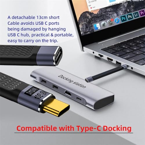 Tobo 240W USB C to USB C 0.4FT Flexible Cable Support Thunderbolt 4/3/USB4, 8K@60HZ Display,40Gbps Data Transfer for PowerBank,External SSD,Docking,M-Book,Phone (TD-1164CC) - Image 5