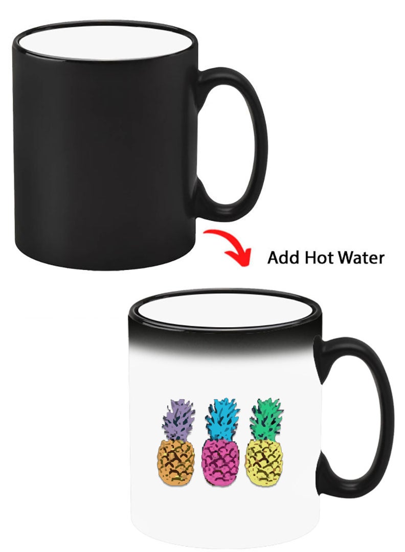 Theodor Color Changing Heat Sensitive Ceramic Mug, Image Revealed When HOT Liquid is Added! pineapple - Image 1