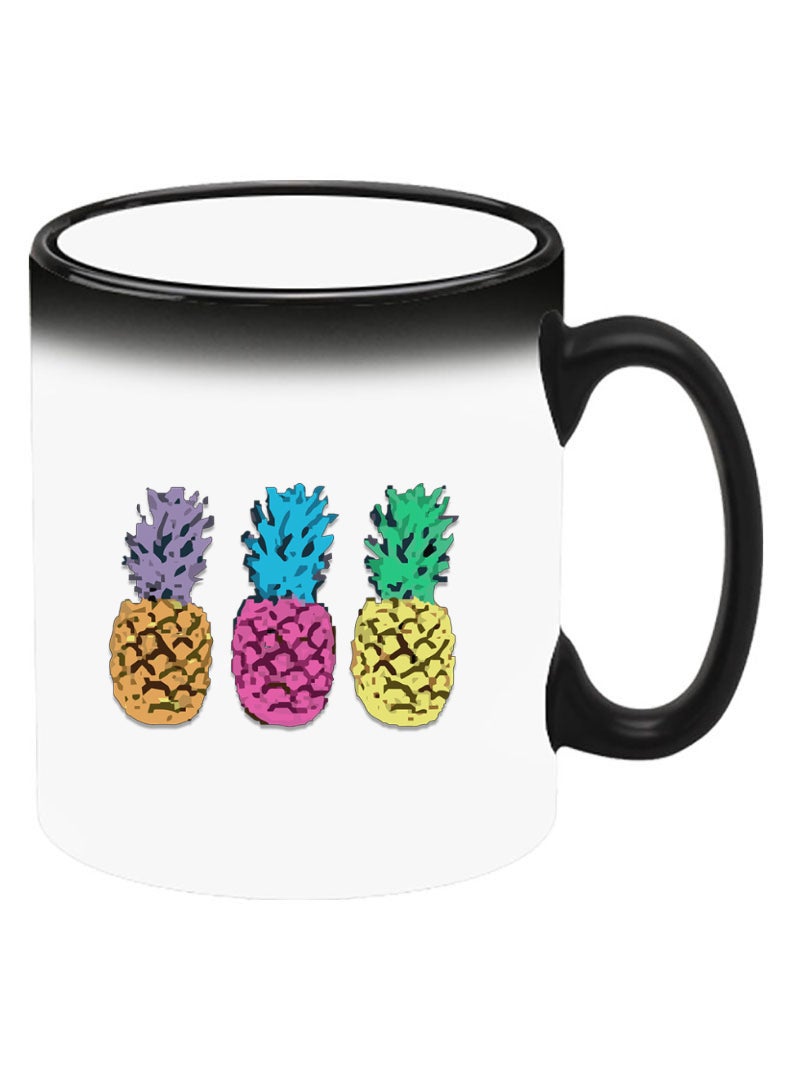 Theodor Color Changing Heat Sensitive Ceramic Mug, Image Revealed When HOT Liquid is Added! pineapple - Image 2