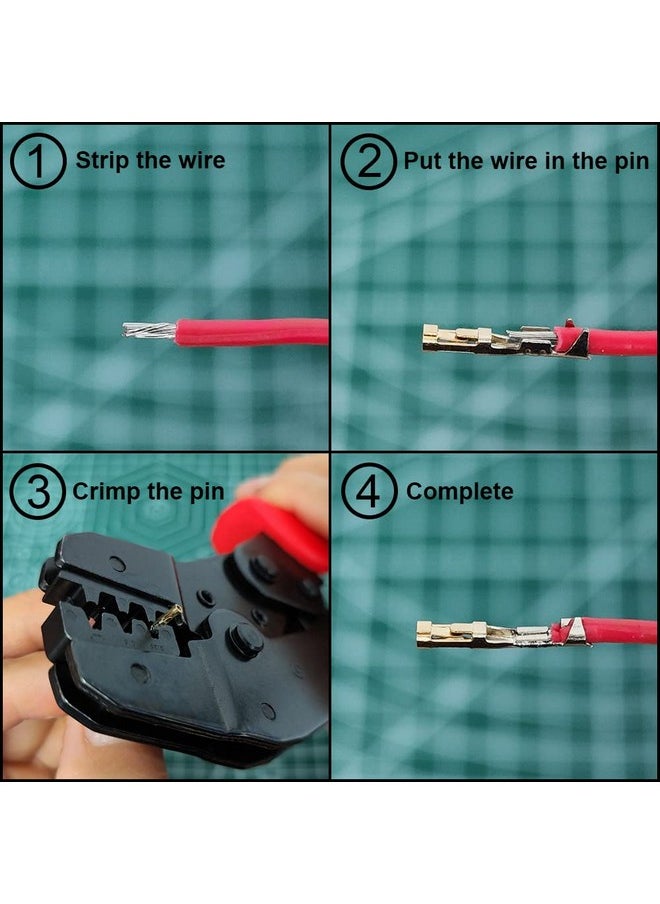 55 Sets Servo Plug Male Female Connector Crimp Pin Cable Kit with Crimping Tool Compatible JST SYP Futaba for Hitec Spektrum RC