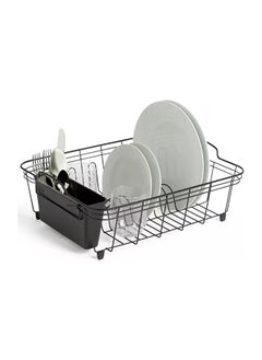 Feelings Dish Rack Pot | Compact Stainless Steel Kitchen Organizer for Plates, Utensils & Cutlery | Space-Saving Dish Drainer (37x15cm)  - Image 1