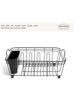 Feelings Dish Rack Pot | Compact Stainless Steel Kitchen Organizer for Plates, Utensils & Cutlery | Space-Saving Dish Drainer (37x15cm)  - Image 3