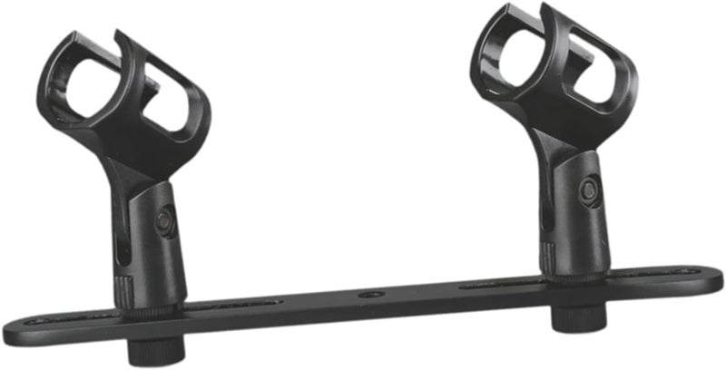 Mic Mount Bar Microphone Bar Holder,Metal Bracket Portable Sturdy Professional Compact Stereo Array Spacing Heavy Duty, Double Heads - Image 1