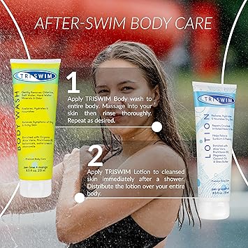 TRISWIM Chlorine Removal Body Wash After Swim Care Shower Gel Moisturising AntiChlorine Vegan Shower Gel For Swimmers Intensive Hydration Body Wash For Women Men Lime Mango 251ml - Image 5