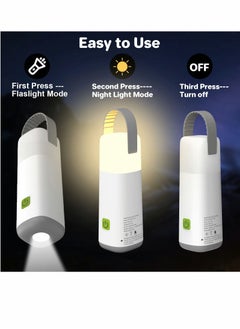 Y&D Portable Night Lights, Rechargeable Flashlights with 2 Work Modes Survival Lanterns, LED Camping Lantern for Power Outages, Waterproof Tent Lights Emergency Hurricane Accessories Gift  - Image 5