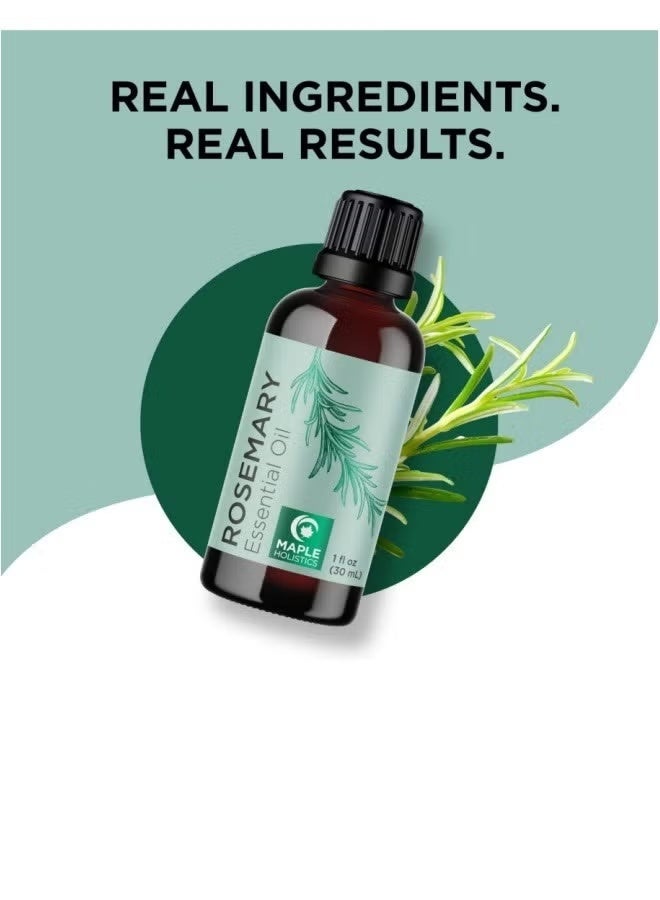 Maple Holistics 100% Pure Rosemary Oil for Hair Skin and Nails - Undiluted Rosemary Essential Oil for Diffusers Aromatherapy Beauty and Self Care - Natural Rosemary Oil for Hair Care (30mL) - Image 5