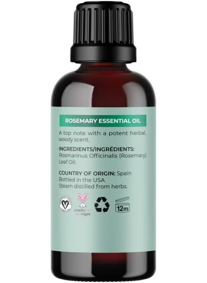 Maple Holistics 100% Pure Rosemary Oil for Hair Skin and Nails - Undiluted Rosemary Essential Oil for Diffusers Aromatherapy Beauty and Self Care - Natural Rosemary Oil for Hair Care (30mL) - Image 2