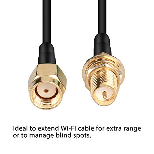traderplus 3-Pack 10FT RP-SMA Male to Female Extension Cable WiFi Router Antenna Extender - Image 5