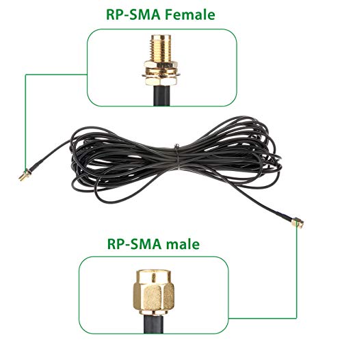 traderplus 3-Pack 10FT RP-SMA Male to Female Extension Cable WiFi Router Antenna Extender - Image 4