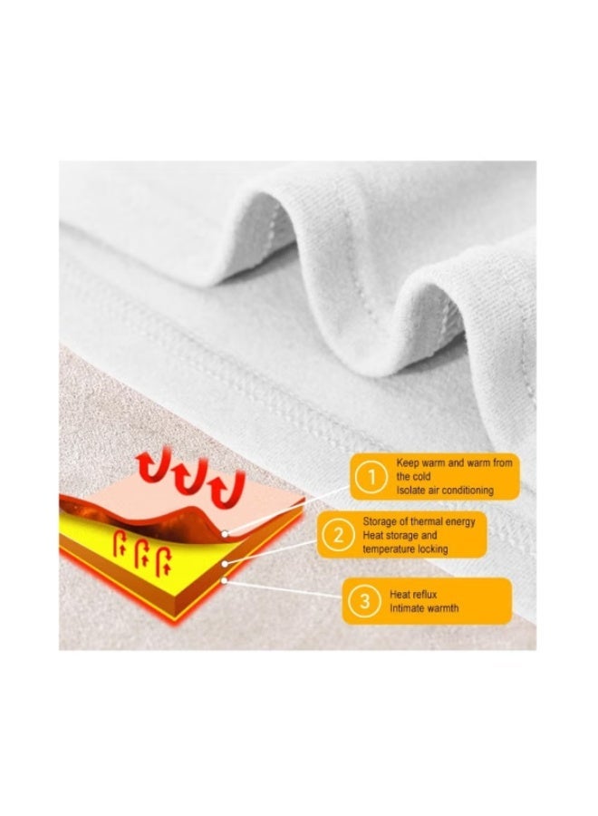 TIKNAL Men’s Thermal Underwear Fleece-Lined Soft Base Layer with Cashmere-Like Feel for Winter White - Image 5