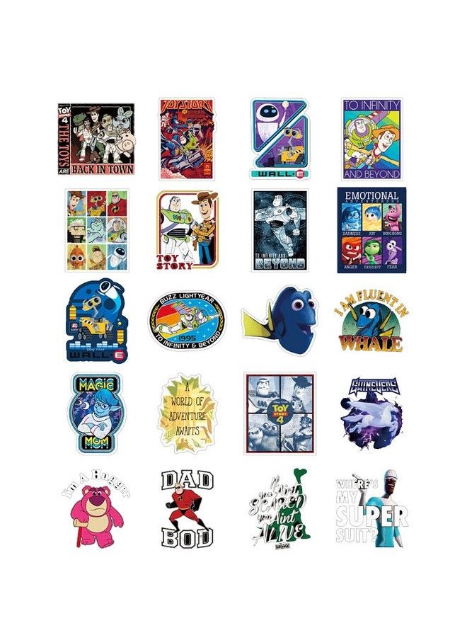 NObranded - Pixar Animation Stickers 100Pcs Waterproof Removablecutebeautiful Stylish Teen Stickers Suitable For Boys And Girls In Water Bottles Phonessuitcase Durable Vinyl - Image 1