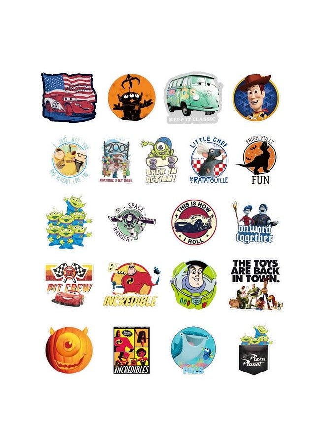 NObranded - Pixar Animation Stickers 100Pcs Waterproof Removablecutebeautiful Stylish Teen Stickers Suitable For Boys And Girls In Water Bottles Phonessuitcase Durable Vinyl - Image 1