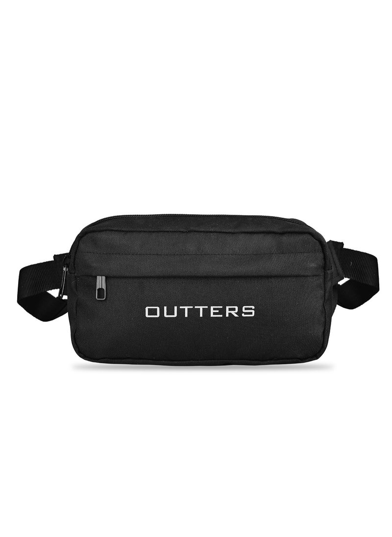 Outters Lifestyle Outters Large Crossbody waist bag with 3-Zipper Pockets, Casual Hands-Free Wallets Waist Pack Phone Bag Fits All Phones umrah bag  - Image 1