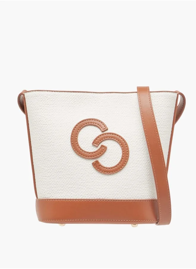 Celeste Women Logo Applique Crossbody Bag with Adjustable Strap