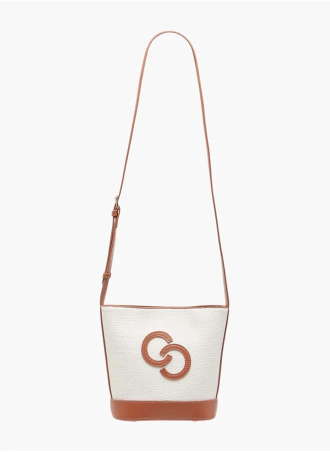 Celeste Women Logo Applique Crossbody Bag with Adjustable Strap