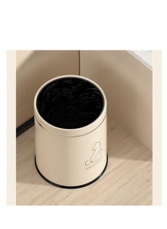 Generic Kitchen Garbage Bin, Bathroom Wastebasket, Plastic Large capacity Trash Can, Living Room Kitchen Bathroom Round Waste Bin, Air Pressure Adsorption (White, 16L)  - Image 4
