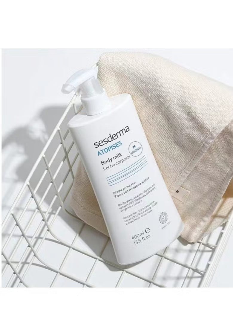 SeSDERMA ATOPISES Body Milk 13.5 fl. oz. - Brightening and Moisturizing Lotion for Dry Skin types, whitening body lotion with Niacinamide, Ceramide, Tranexamic Acid - Image 4