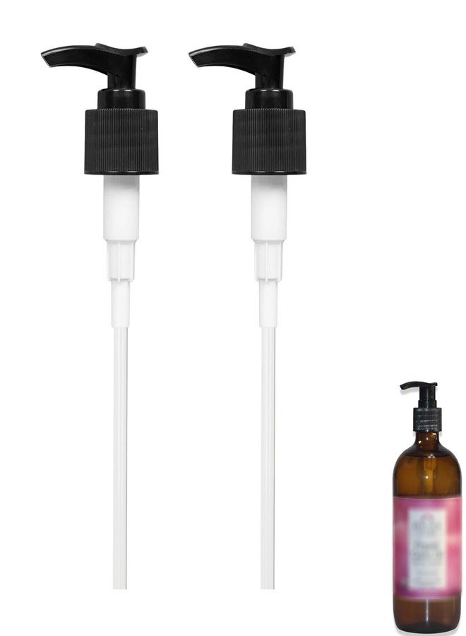 gocola Replacement Dispenser Pump Compatible with Heritage Store Castor Oil & Queen of The Thrones and Rejuve Naturals Castor Oil 16 oz, 2 Pack, Black - Image 1
