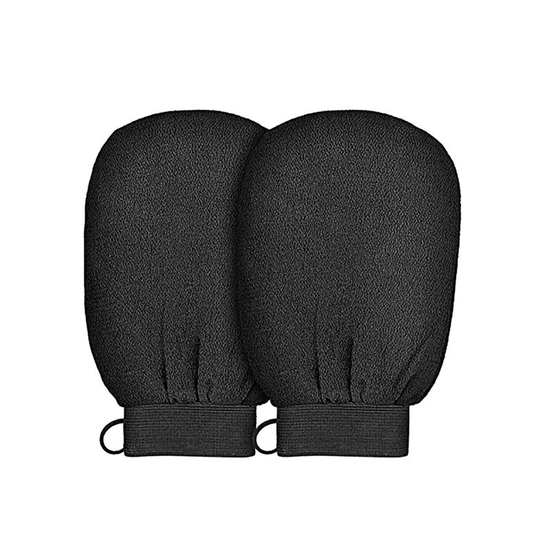 Zikra Exfoliating Gloves 2 Pcs, for Bath Shower Exfoliation Mitt, Body Scrubber, Dead Skin Remover Mitt for Women Men - Image 1
