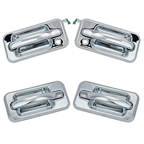 TRQ Left and Right Exterior Door Handle Set Drivers Side Compatible with 2003-2005 Hummer H2 - Image 1