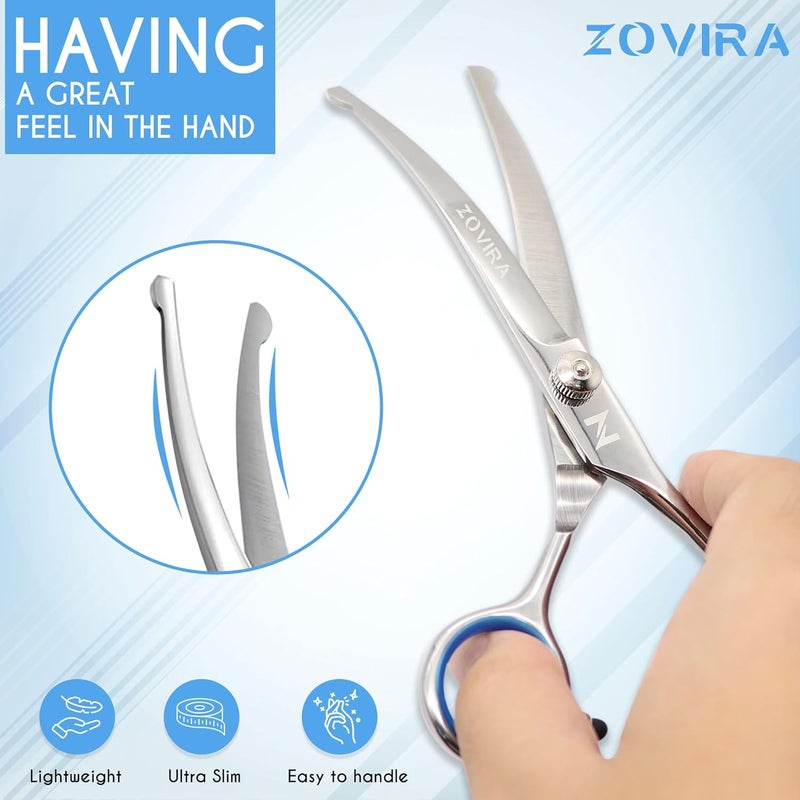 Dog & Cat Professional Grooming Scissors, 6.5 Inch Stainless Steel - Image 3