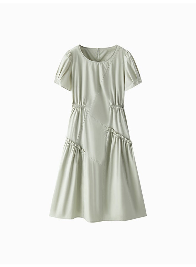 سيمير فستان ميدي بلون سادة بخصر مطاطي للنساء - Image 4