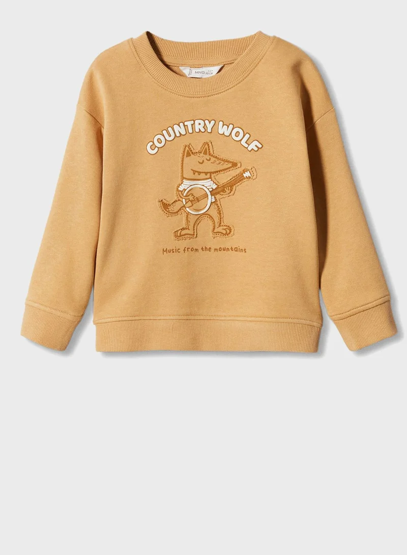 MANGO Infant Country Wolf Sweatshirt