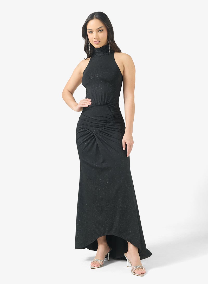 جينجر فستان ضيق بخصر منخفض ورقبة هالتر - Image 4