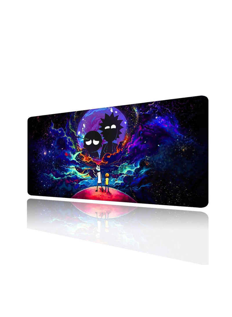 Large Gaming Mouse Pad, Extra Large Anime Mouse Pad, Non-Slip Rubber Base and Stitched Edges Desk Pad, Smooth Surface Mouse Mat for Computer Home Office Work and Study 31.5x15.7 - Image 1