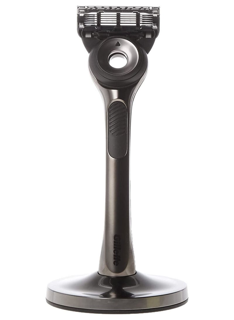 Gillette Men's Razor with Exfoliating Bar by Gillettelabs Shaving Kit for Men Includes 1 Handle 2 Razor Blade Refills and 1 Premium Magnetic Stand - Image 2