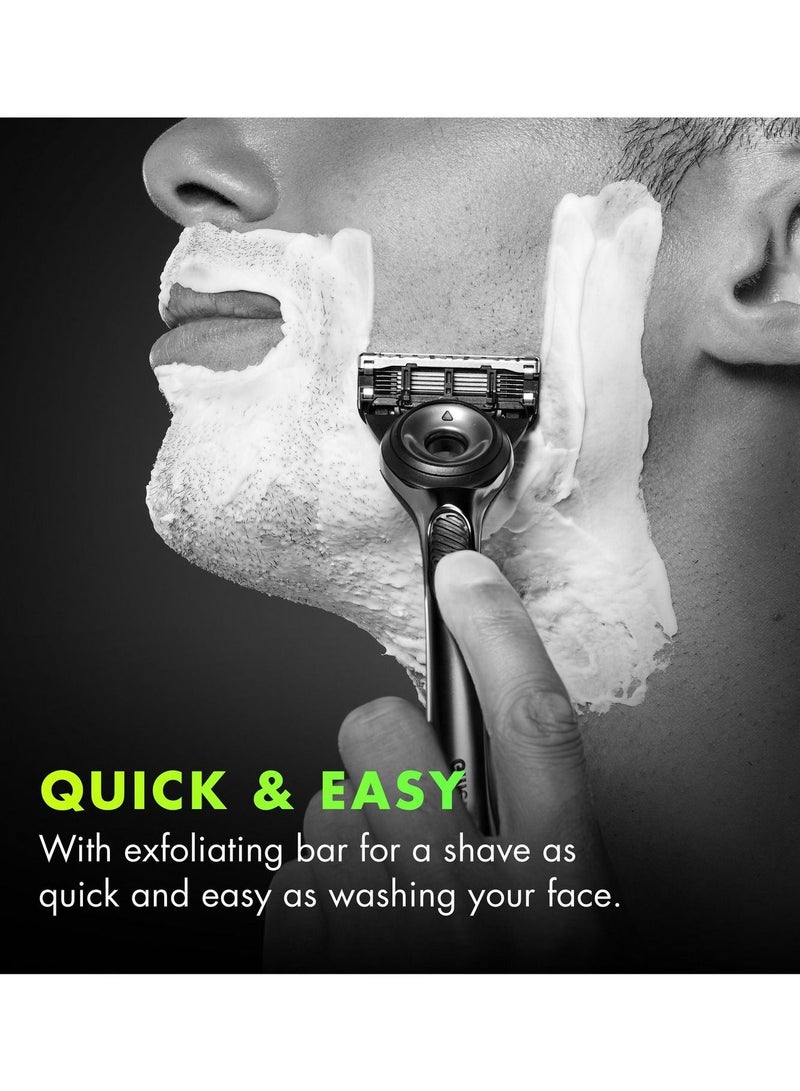 Gillette Men's Razor with Exfoliating Bar by Gillettelabs Shaving Kit for Men Includes 1 Handle 2 Razor Blade Refills and 1 Premium Magnetic Stand - Image 5