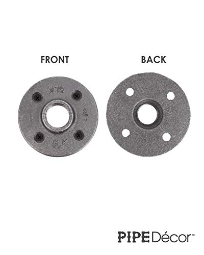 PIPE DECOR Floor Flange Fittings, 3/4 Inch, Black Malleable Iron, Set of 10 – Compatible with Standard 3/4" Pipes and Nipples, for Industrial Furniture, Shelves, and DIY Projects - Image 5