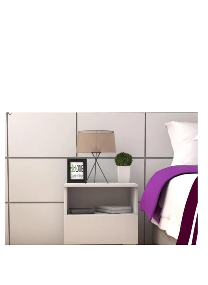 Generic A practical multi-purpose bookcase for the bedroom or bedside table with a storage drawer in a modern design, white color  - Image 2