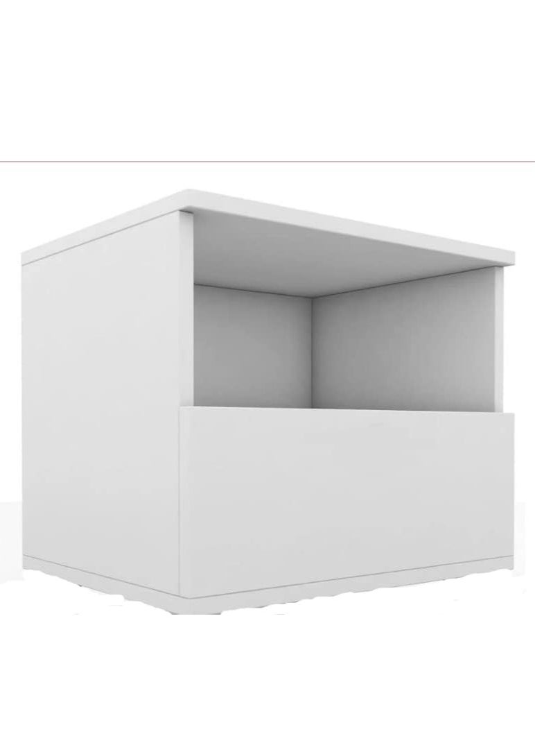 Generic A practical multi-purpose bookcase for the bedroom or bedside table with a storage drawer in a modern design, white color  - Image 3