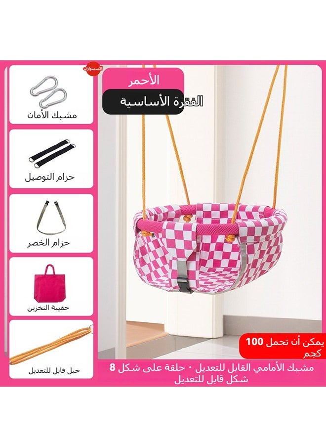 XiuWoo - Toddler Baby Swing Seat with Heavy Duty Rope Play Secure Kids Swing Set, Secure Soft Canvas with Seat Belt for 6 Months -14 Years Old - Image 1