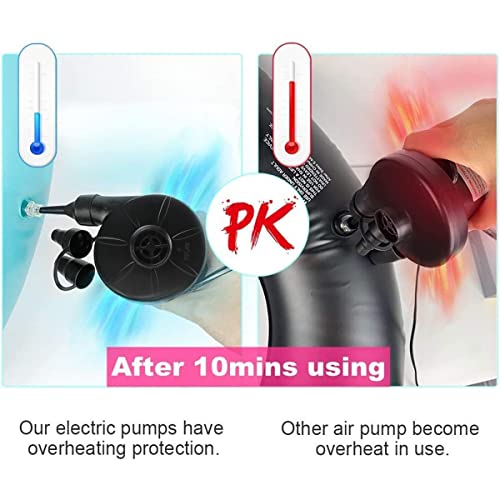 WEEFEESTAR Electric Air Pump for Inflatables, Air Mattress Pump Inflator Deflator Pumps with 3 Nozzles Pool Air Pump for Float Inflatables(130W) - Image 2