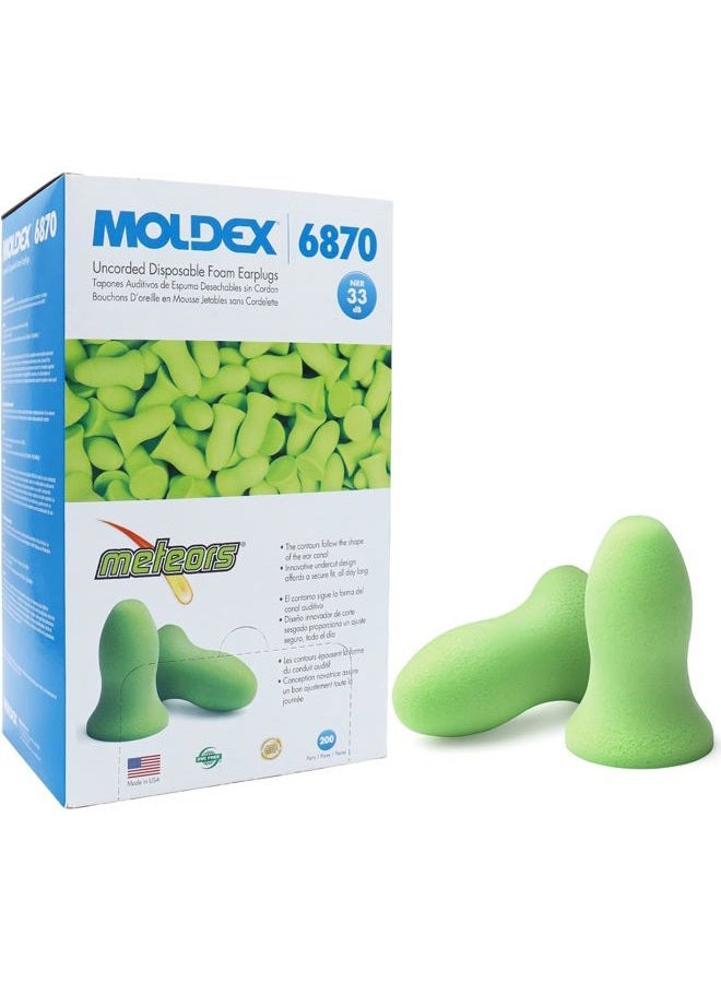 Moldex Meteors Single-Use Earplugs, Uncorded, NRR 33 - Image 1
