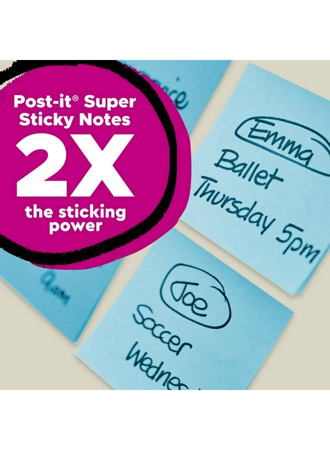 Post-it 100% Recycled Paper Super Sticky Notes, 2X The Sticking Power, 4X6 In, 4 Pads, 45 Sheets/Pad, Oasis Collection (4621R-4Sst) - Image 3