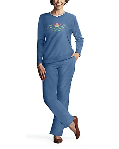Pembrook Womens Sweat Suits Two-Piece - Ladies Sweatsuits Sets | Embroidered Fleece Sets for Women 2 Piece | Sweat Outfits for Older Women - Image 1