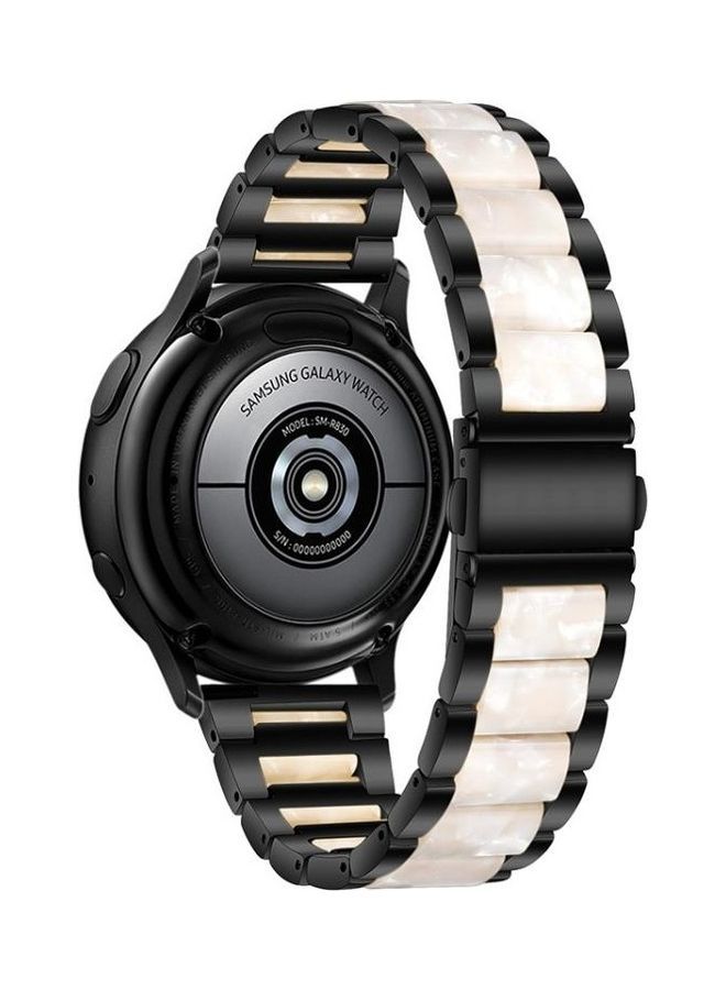 NIBEMINENT Universal Three Beads Stainless Steel Resin Replacement Strap Watchband For Garmin Venu/Vivoactive 3 20mm Black - Image 4