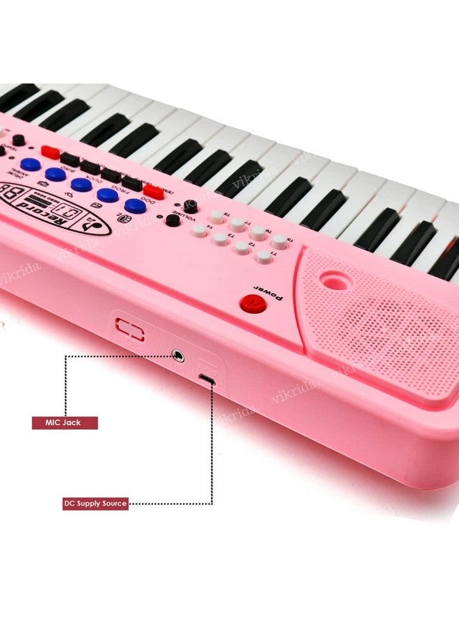 VikriDA Kids Keyboard Piano, 37 Keys Piano Keyboard with Power Option (37 Keys and 8 Tones, 8 Rhythms 4 Percussion) Pink - Image 4