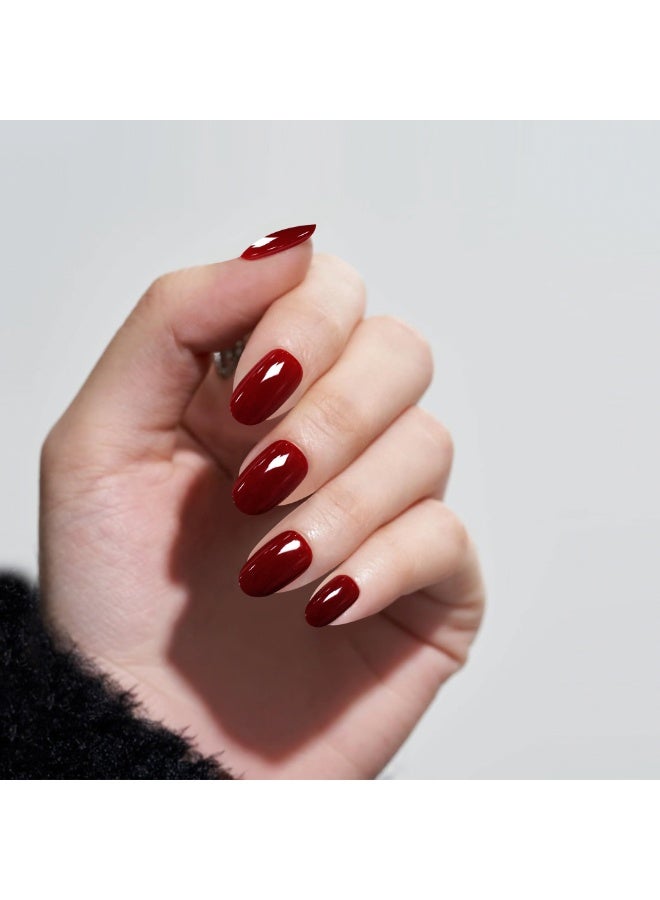 tyla Press On Nails Oval Ruby # 04 - Image 2